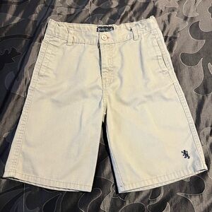 English Laundry Khaki Cream Flat Front Chino Shorts Youth 10